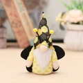 Bee festival gnome plush with yellow lace body and black wings for home decor - Style B (W-WS59)