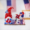 Independence Day wooden gnome table decor with stars and stripes welcome sign - Style A Wooden Ornament