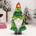 Housse de bouteille sapin de Noël avec barbe de gnome et chapeau rouge décoratif - Style Gnome à Barbe
