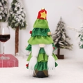 Housse de bouteille de vin gnome avec paillettes vertes et bonnet rouge à étoile - Style Gnome à Tresses
