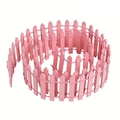 Mini clôture de jardin en bois rose pour l'aménagement paysager et la décoration DIY - Rose