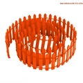 Mini clôture en bois orange 100x5cm pour décoration de paysage de jardin DIY - Rouge