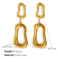 Orecchini pendenti geometrici dorati in acciaio inossidabile con lunghezza di 8 cm - Orecchini d'oro