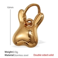 Pendentif chien ballon en acier inoxydable doré poli 10mm design double face - Style Chien de Ballon (PJ172G)