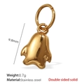 Polished gold stainless steel ghost pendant for jewelry making 9.8mm double sided solid - Little Ghost Style(PJ182G)