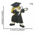 Embroidered graduation girl patch for high school 2026 students clothes decoration - Graduation Cap Cartoon Girl DAB Dance Style (毕业生布贴16#)
