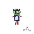 Cartoon blue monster embroidered patch with planet motifs for DIY clothing decoration - Monster Shape Style (2#)