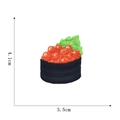 Cartoon salmon roe sushi embroidered iron-on patch for clothing DIY, 4.1cm x 3.5cm size - Salmon Roe Sushi Style (8#)
