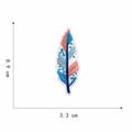 Multicolor feather embroidery patch with 8.9x3.3 cm dimensions for clothing repair - 19#-Multicolor Long Feather