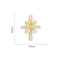 Vue détaillée d'un patch brodé étoile jaune montrant la texture et la taille de 3,2 cm - Jaune