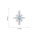 Vue détaillée d'un écusson brodé étoile bleue et blanche de 3,2 cm avec les dimensions - Bleu