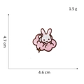 Cute bunny and cloud embroidered patch for DIY decoration on bags and hats, 4.7cm x 4.6cm - Pink Cloud Rabbit Patch (17#) / 1 Piece