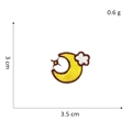 Self-adhesive moon and cloud embroidered patch for DIY decoration, 3.5cm width - Moon Patch (7#)