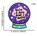 Purple crystal ball patch with 'You're doing great darling' motivational embroidery - You're doing great darling! Crystal Ball Style