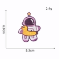 Embroidered astronaut patch with rubber duck and star, measures 6.9cm by 5.3cm - Astronaut Patch (14#)