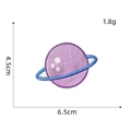 Detailed size specifications of the purple planet astronaut embroidery patch, 6.5x4.5cm - Purple Planet Patch (3#)