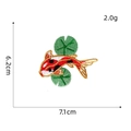 Toppa ricamata carpa koi rossa con foglia di loto, misura 7,1 cm per 6,2 cm - Stile 1
