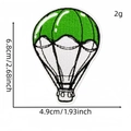 Toppa ricamata a forma di mongolfiera verde e bianca per vestiti con dimensioni - Stile Mongolfiera (Toppa Serie Verde 1#)