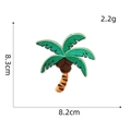 Detail van geborduurde palmboom patch met afmetingen 8,3cm bij 8,2cm op witte achtergrond - Hawaïaanse Patch 4 (Kokosboom)
