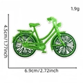 Green bicycle embroidered iron on patch for clothing with detailed dimensions and weight - Bicycle Style (Green Series Patch 15#)