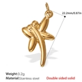 Golden stainless steel dragonfly pendant with solid double sided design for DIY jewelry - Golden Dragonfly Style (PJ449G) / Gold