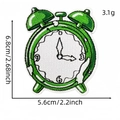 Green and white alarm clock embroidered patch badge for clothing and bags decoration - Alarm Clock Style (Green Series Patch 24#)