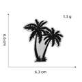 Minimalist black and white palm tree embroidery patch for clothing DIY accessories - Coconut Tree Style (Black and White Patch 14#)