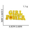 Dettaglio della toppa ricamata Girl Power con girasole, dimensioni 3,5 cm per 6,8 cm - Lettere Girl Power (3#)