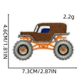 Λεπτομέρεια κεντημένου patch monster truck με ακριβείς διαστάσεις και υψηλή ποιότητα ραφής - Στυλ Αυτοκινήτου Κινούμενα Σχέδια 4