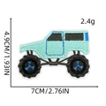 Detalle de parche bordado de monster truck con medidas de 7 cm de ancho y 4,9 cm de alto - Estilo de Coche de Dibujos Animados 6