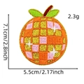 Toppa ricamata arancione a palla da discoteca con bordi dorati per decorare abiti - Stile Arancia (Scacchiera Glitter 8#)