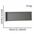 Parche rectangular de algodón y lino para ropa gris oscuro con dimensiones de 54x8cm - Parche Rectangular de Lino 1#