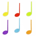 Set of 6 colorful embroidered musical note patches for creative clothing decoration - Double Note Mix