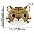 Toppa ricamata a testa di tigre in ciniglia per vestiti con texture 3D e misure - Tigre 1# (AZ25041E9-4)