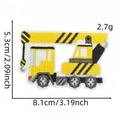 Yellow crane construction vehicle embroidery patch for children's clothing 8.1x5.3cm - Crane Style (11#)