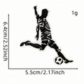 Cartoon soccer player embroidery patch for clothing decoration with size dimensions - Kicking Silhouette Style (AZ2507E9-1)