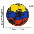 Fußball Aufnäher mit Kolumbien Flagge Farben 5,9cm Sport Stickerei Applikation - Kolumbien Flagge Fußball Stil (AZ2507E9-1)