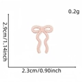 Pink bow embroidery patch with size measurements 2.9x2.3cm and 0.2g weight - Bow Patch 1#