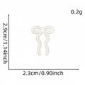 Mini white embroidered bow patch 2.9x2.3cm iron-on decorative applique for DIY clothing - Bow Patch 3#