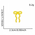 Mini yellow bow embroidery patch for DIY decoration measuring 2.9cm in height - Bow Patch 7#