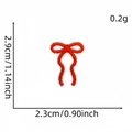 Mini red bow embroidered iron-on patch for DIY clothing decoration 2.9cm x 2.3cm size - Bow Patch 8#