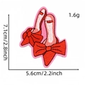 Cartoon red high heel embroidered patch with bows for suitcases and creative water cups - Bow High Heels (3#)