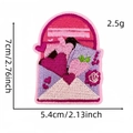 Toppa ricamata a forma di busta con cuore rosa per bagagli e scrapbooking - Busta Cuore (10#)