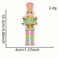 Embroidered nutcracker soldier patch in pastel colors for clothing accessories - Nutcracker Soldier with Sword (6#)