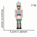 Pastel nutcracker soldier embroidered patch with 10.5cm height dimension details - Cartoon Character Fabric Patch #7
