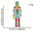 Nutcracker soldier embroidered patch in light blue and pink with gold trumpet - Nutcracker with Horn (8#)