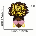 Embroidered Black Girl Magic patch with afro hairstyle and pink sunglasses for clothing - Girl With Pink Sunglasses (6036869923018)
