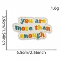 Colorful you are more than enough embroidered patch for clothing DIY, 6.5x3.9cm size - Colorful English Letter Cloth Patch #6