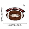 Embroidered American football patch with red football banner and white star details - Football Badge Style (15#)