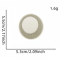 Pink cartoon golf ball embroidery patch for clothing accessories, 5.5cm circle size - Beige Overlap Round Style (13#)
